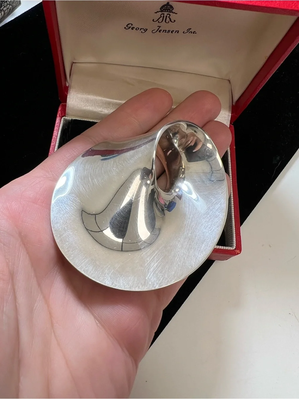 Georg Jensen Large Sterling Silver “MOBIUS” Brooch Pin Denmark